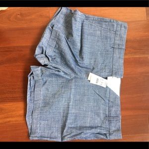 Jcrew size 10 chambray flat front shorts